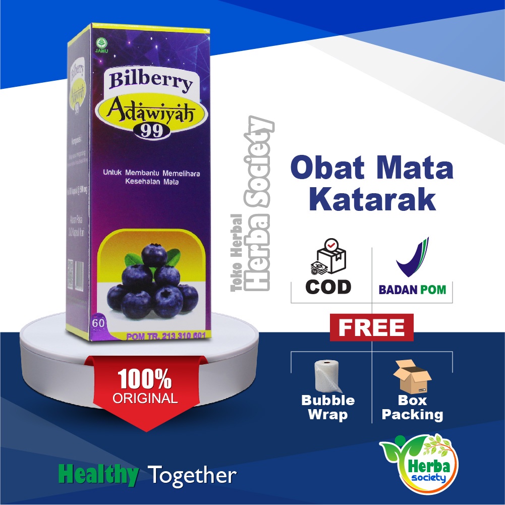 Jual Obat Mata Katarak Bilberry Adawiyah 99 Paling Ampuh Herbal Minus