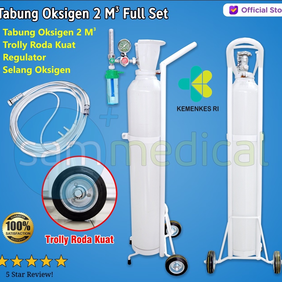 Jual Tabung Oxygen / Tabung Oksigen Khusus Medis Besi Standard - 2 M3 ...