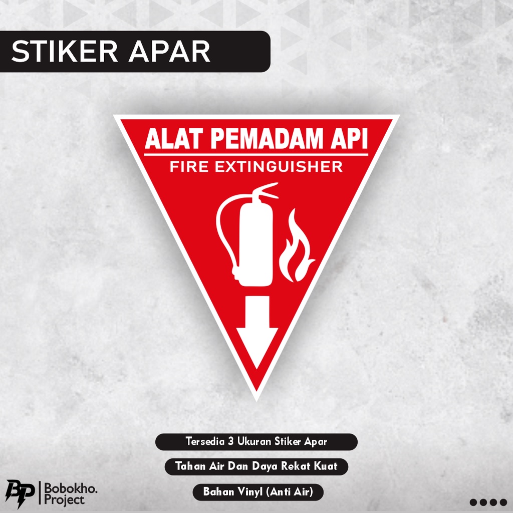 Jual Sticker Apar Stiker Alat Pemadam Rambu Kebakaran Segitiga Alat Pemadam Sticker