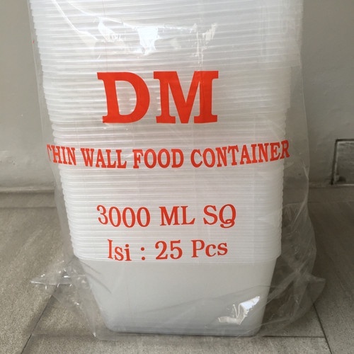 Jual Thinwall DM 3000 ml SQ (25 pcs) | Shopee Indonesia