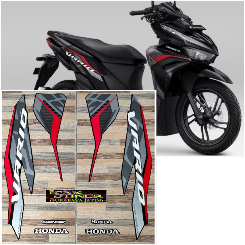 Jual striping original Honda Vario 125 Hitam tahun 2022 2023 | Shopee