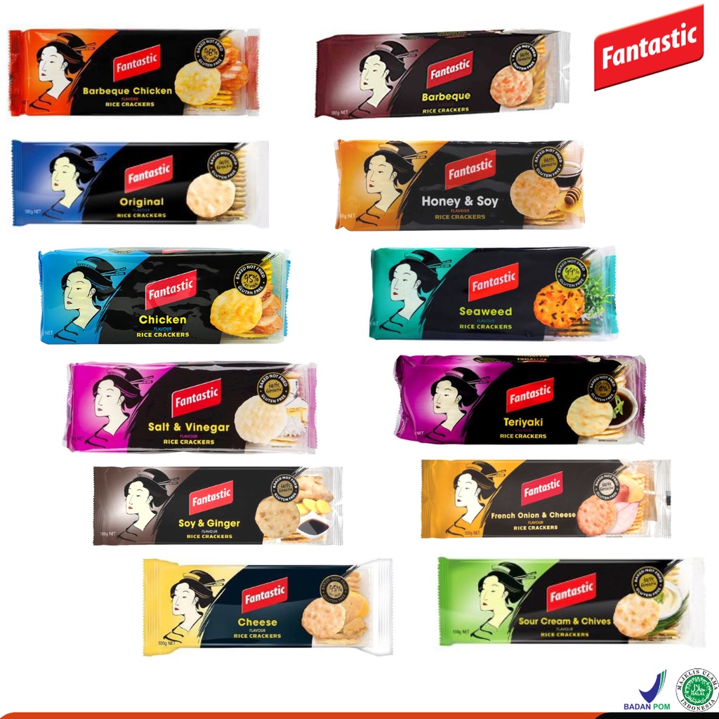 Jual Fantastic Rice Crackers Gluten Free Snack All Variant 100gr ...