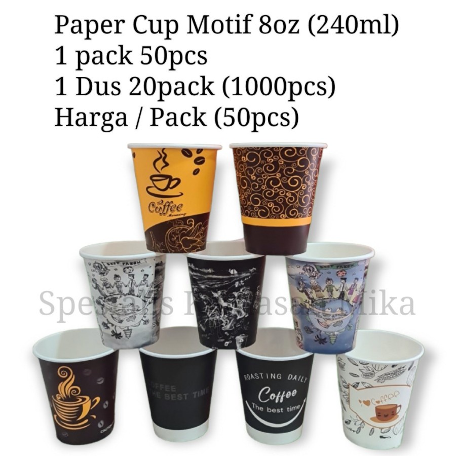 Jual Hot Paper Cup Gelas Kertas Minuman Panas 8 Oz 240ml Tanpa Penutup Shopee Indonesia 5900