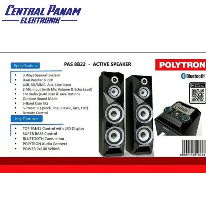 Jual Polytron Speaker Aktif Pas 8B22 Central Panam Elektronik | Shopee ...