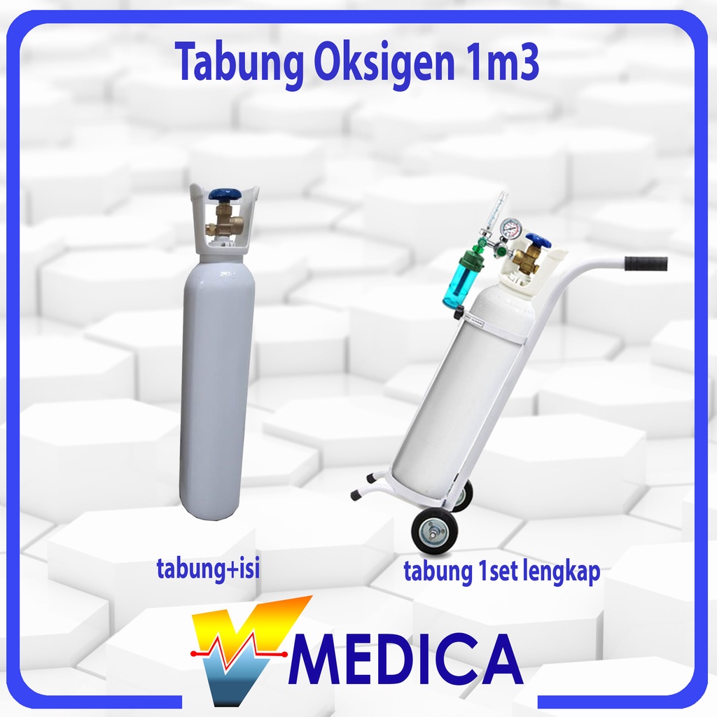 Jual (Instant)/ Tabung Oksigen1m3 , 1 Set Lengkap Siap Pakai / Tabung ...