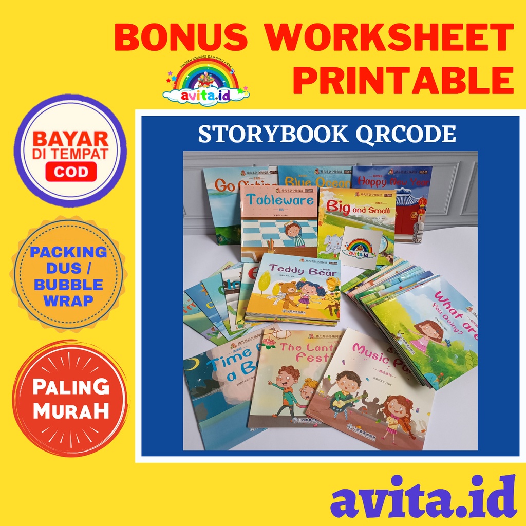 Jual Avita.id TERMURAH Buku Cerita Anak Bahasa Inggris (Scan QR CODE) 1 ...