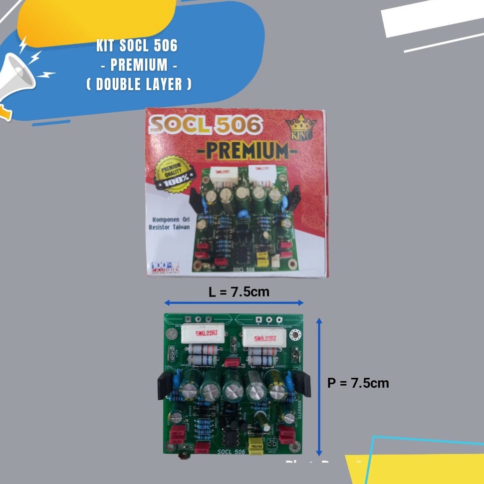 Jual Kit Socl 506 Dobel layer KING Kit driver power Socl Fiber 506