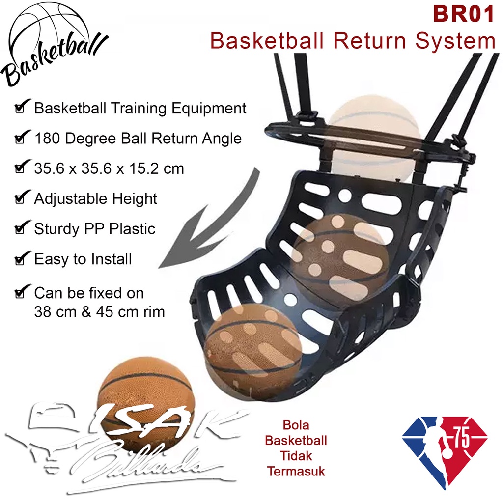 Jual Basketball Return System BR01 Saluran Bola Basket Latihan Auto