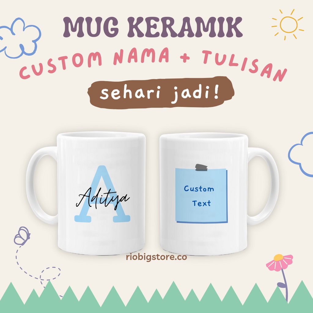 Jual Mug Gelas Custom Namamug Inisial Namahadiah Unikhadiah Ultahmug Murahmug Graduation 9096