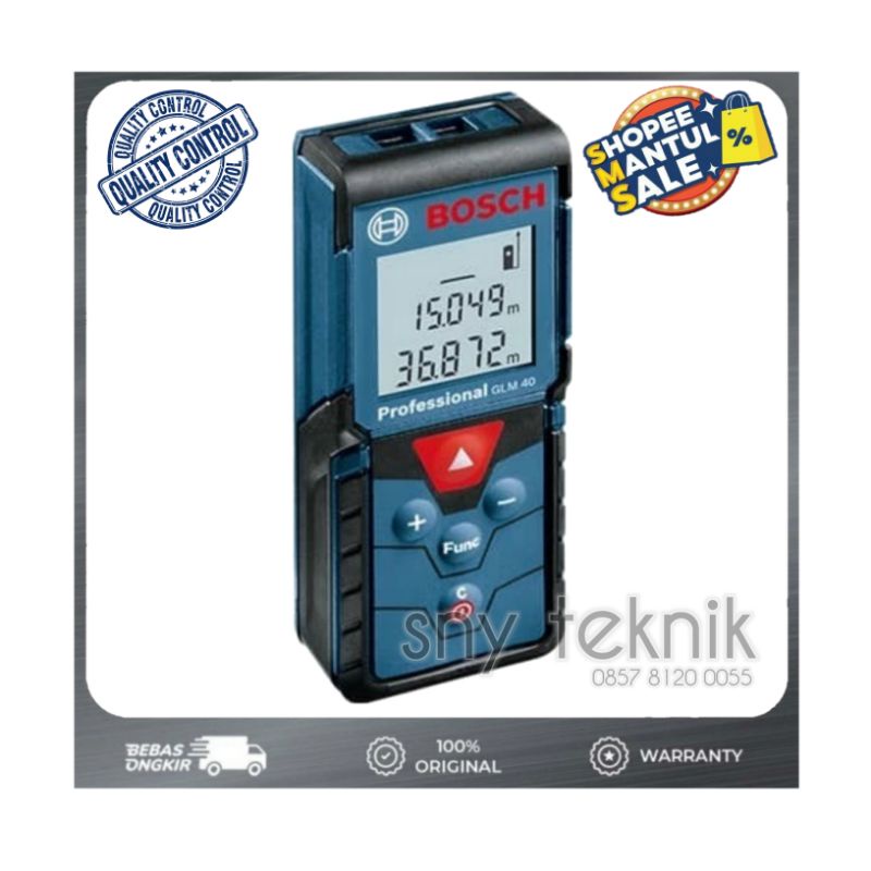 Jual BOSCH Meteran Laser Digital 40 Meter (GLM 40) Digimatic Distance
