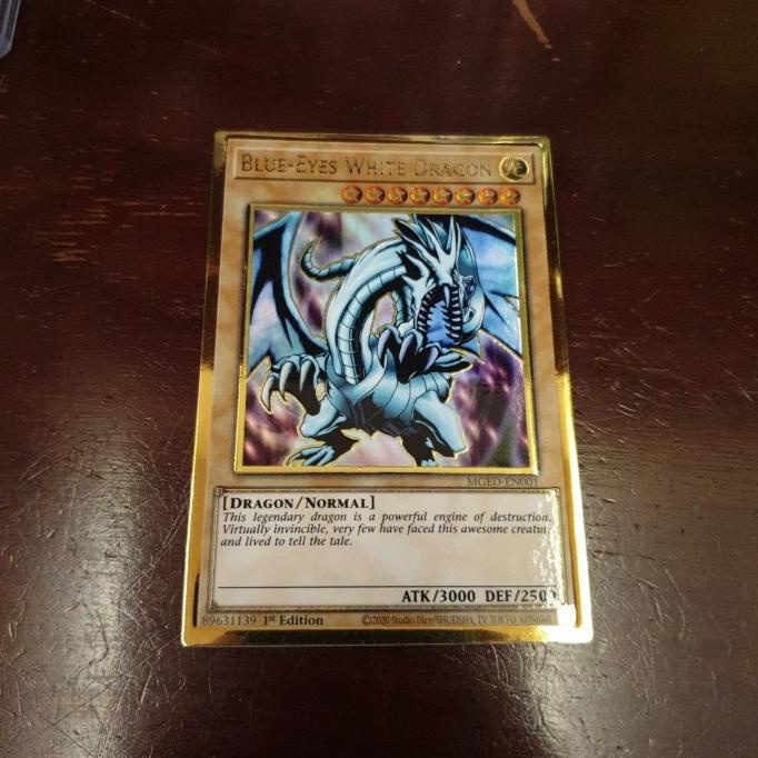 Jual Kartu Yugioh Blue Eyes White Dragon Gold Rare Mged Shopee Indonesia 7465