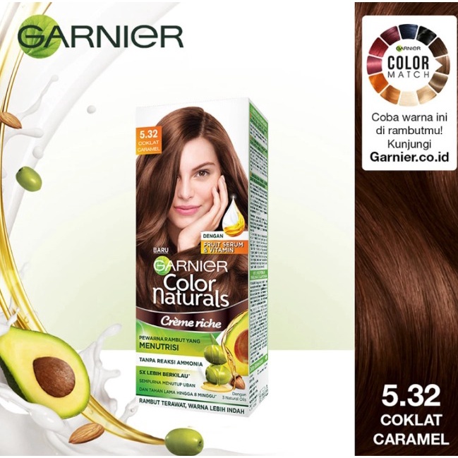 Jual GARNIER HAIR COLOR NATURAL NO 5.32 COKLAT CARAMEL Kotak/Box exp 2025 Shopee Indonesia