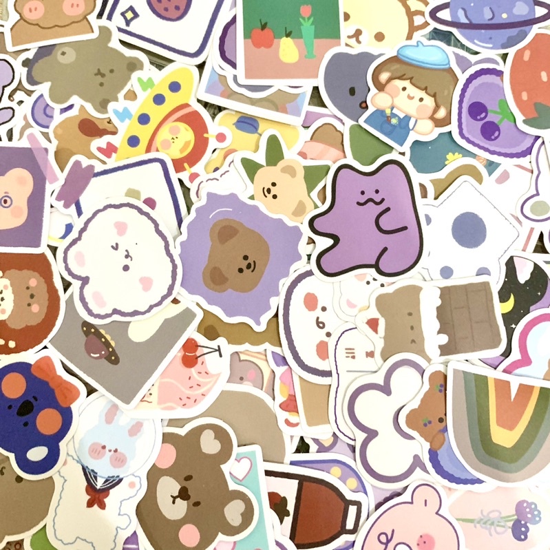 Jual bear stickers | stiker beruang | stiker laptop buku gelas tahan ...