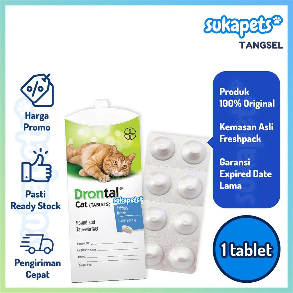 Jual Drontal Cat Obat Cacing Kucing 1 Tablet | Shopee Indonesia