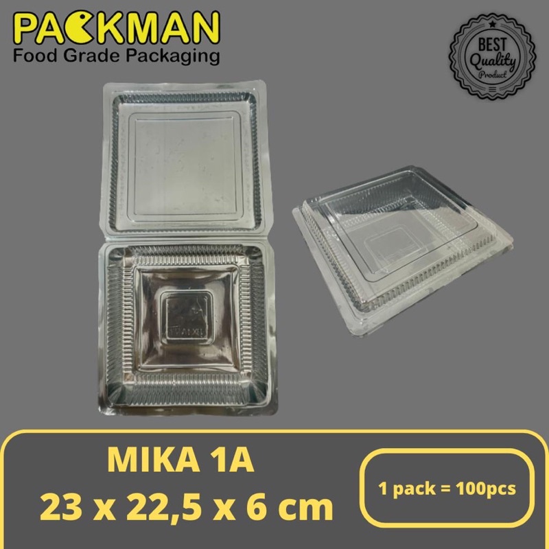 Jual Mika Plastik Kotak 1a Mika Bolu Kue Tebal 100 Pcs Shopee