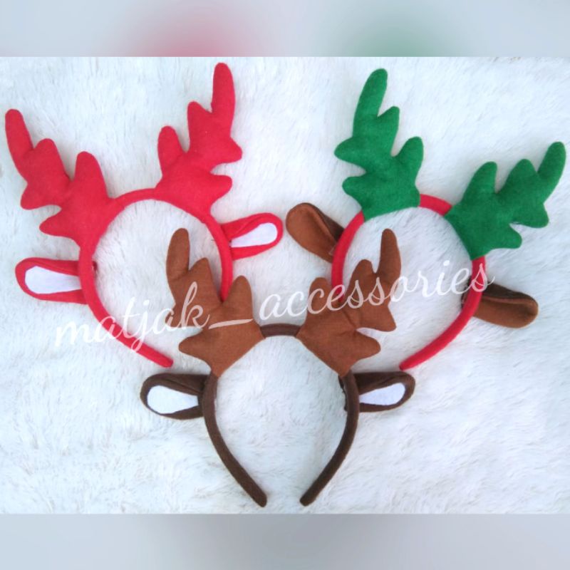 Jual Bando Natal Desain Tanduk Rusa Telinga Bando Karakter | Shopee ...