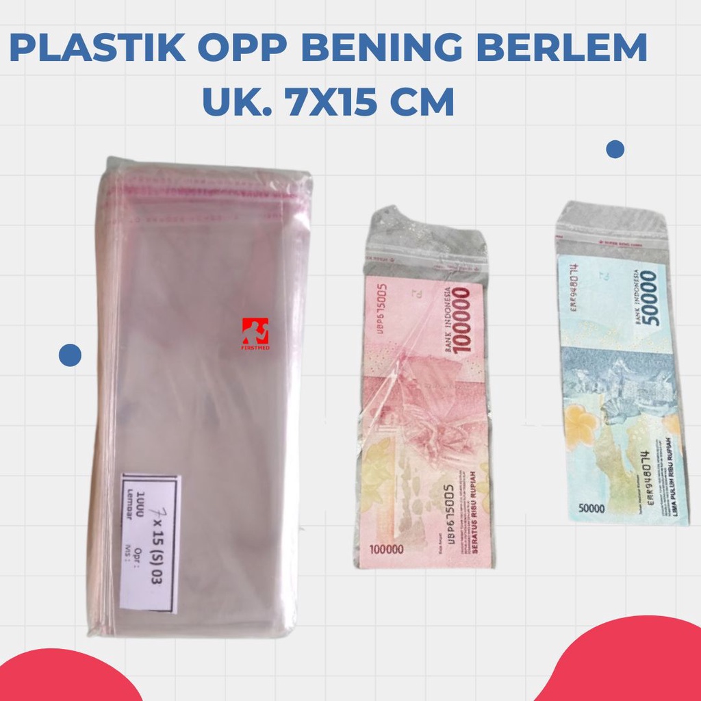 Jual Plastik Opp 7x15 Cm 7 X 15 Plastik Bening Perekat Isi 100 Pcs Plastik Opp Uang Opp Lem 1103