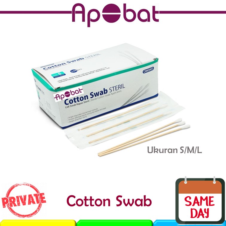 Jual ApObat Cotton Swab Steril Onemed Kapas Lidi Cotton Bud