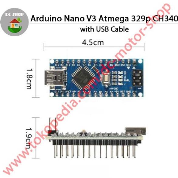 Jual Arduino Nano V3 Ch340 Clone Atmega328p Weld Sudah Di Solder Kabel Shopee Indonesia 6320