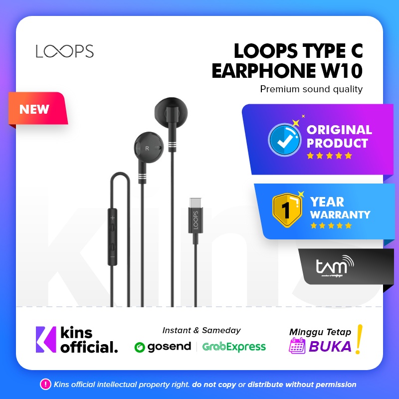 Jual Loops Type C Earphone W10 | Shopee Indonesia