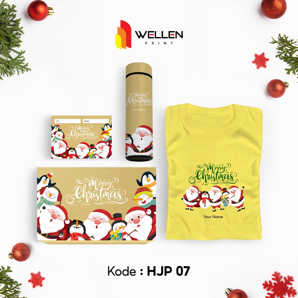 Jual Wellen Print Paket Hampers Natal Joy Christmas Gift Set Print Custom Nama Cetak