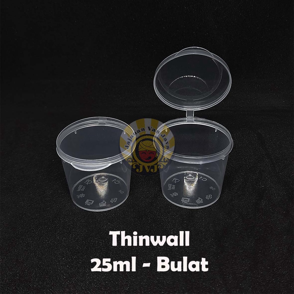 Jual Thinwall 25 Ml Bulat Sauce Cup Wadah Plastik Saus Mayonaise Tempat Saos Sambal Kecil 25ml 1388