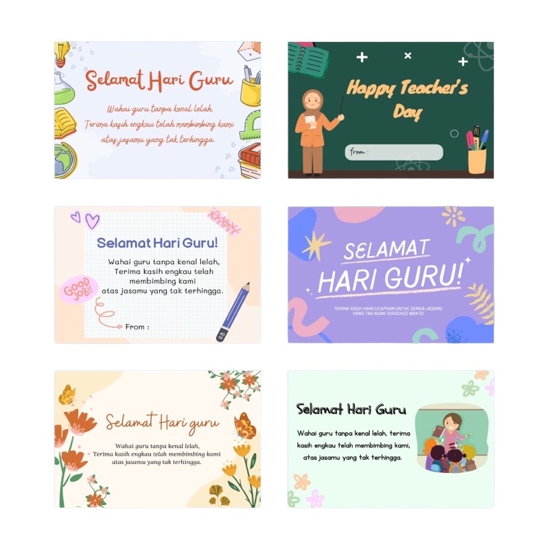 Jual Greeting Card Teacher S Day Kartu Ucapan Hari Guru Selamat Hari Guru Shopee Indonesia