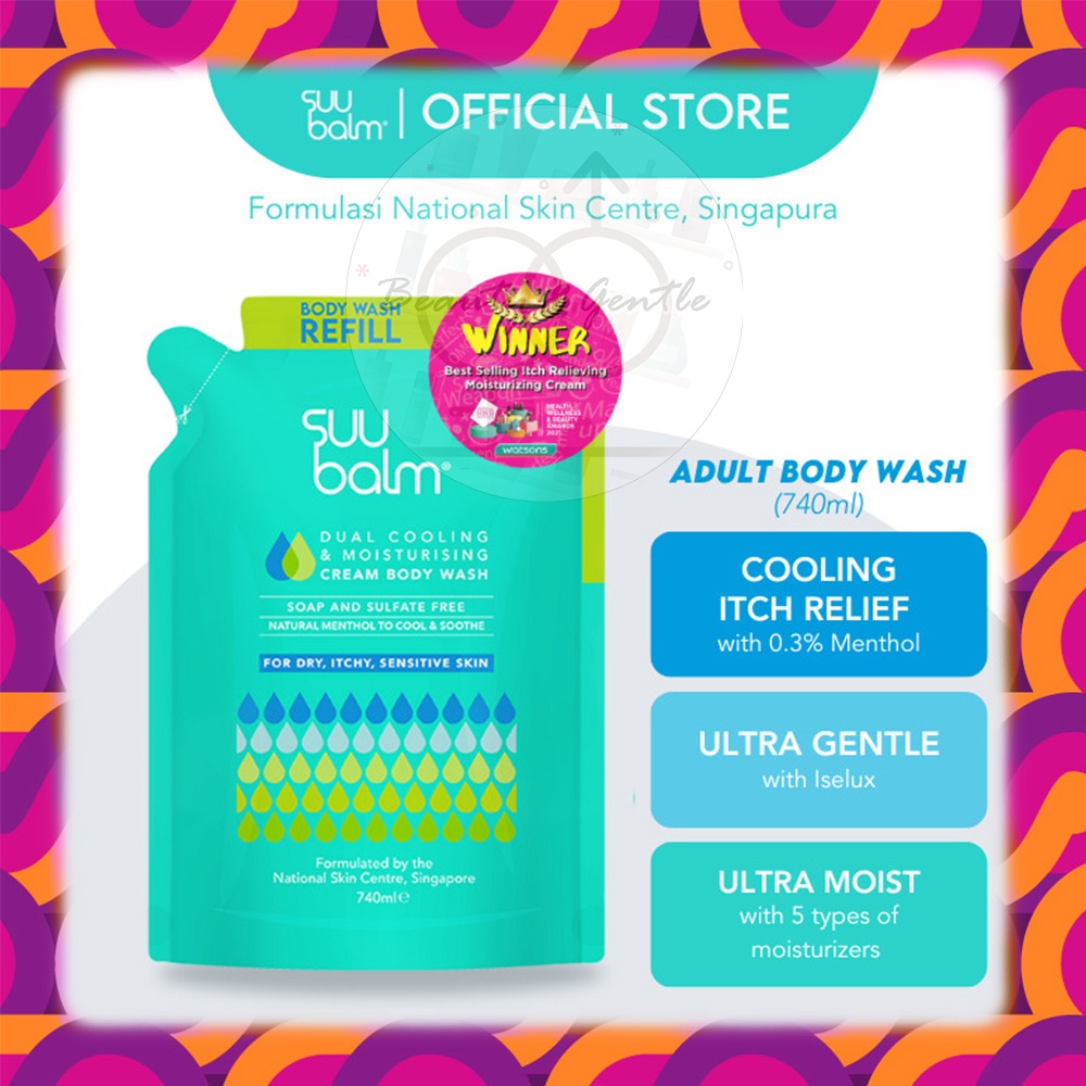 Jual PROMO Suu Balm Cream Body Wash for Dry Itchy Sensitive Skin REFILL