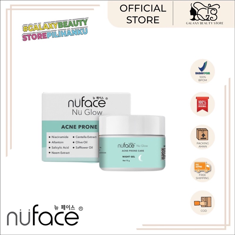 Jual NUFACE NU GLOW ACNE PRONE CARE NIGHT GEL / CREAM MALAM NUFACE ...