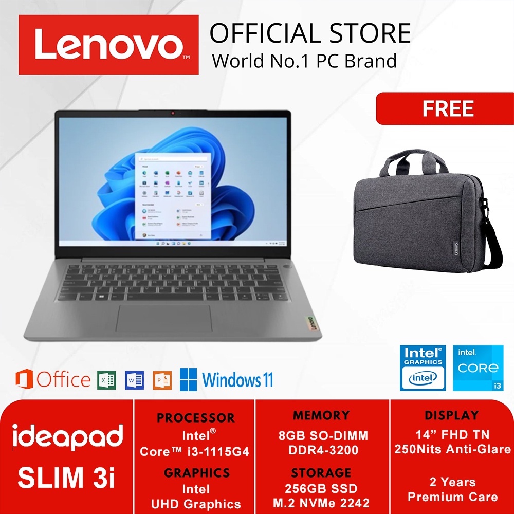 Jual Lenovo Ideapad Slim 3i 14itl6 Hyid Core I3 1115g4 8gb 256gb W11 Grey Shopee Indonesia