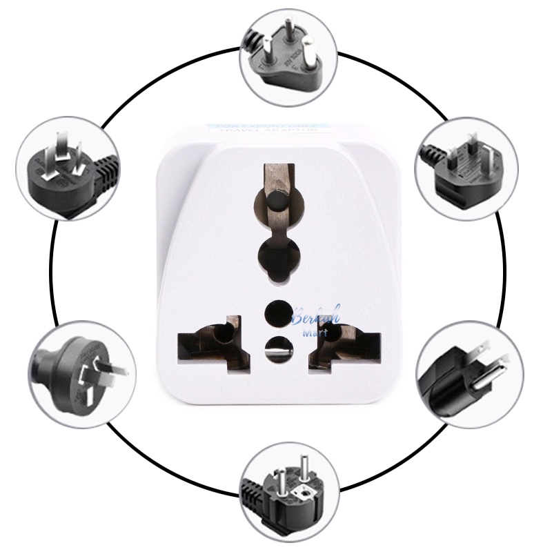 Jual Over Steker Travel Standard Adapter EU Bulat ke Universal Power ...