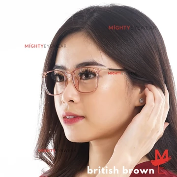 Kacamata Photochromic Dan Antiradiasi British Brown Mightyeyewear Minus Normal Wanita