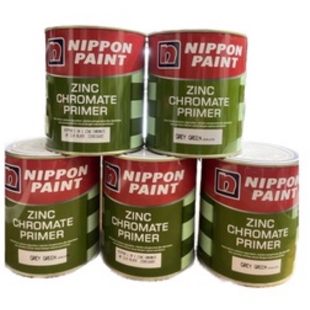Jual Cat Besi Nippon Paint Zinc Chromate Primer 1kg (Grey Green / Black