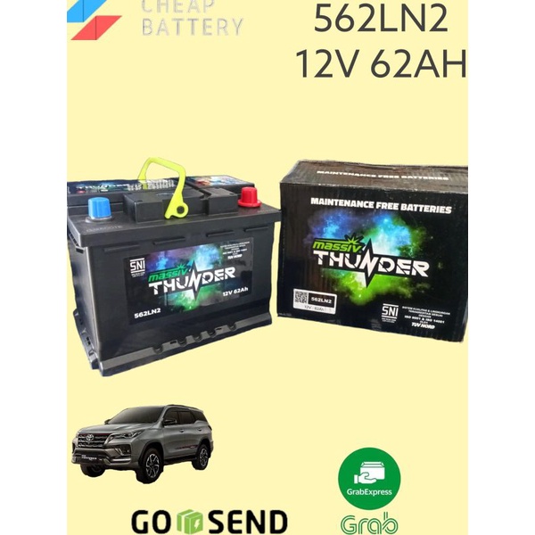 Jual AKI MOBIL MAINTENANCE FREE TOYOTA NEW FORTUNER (BENSIN) 2015-2020