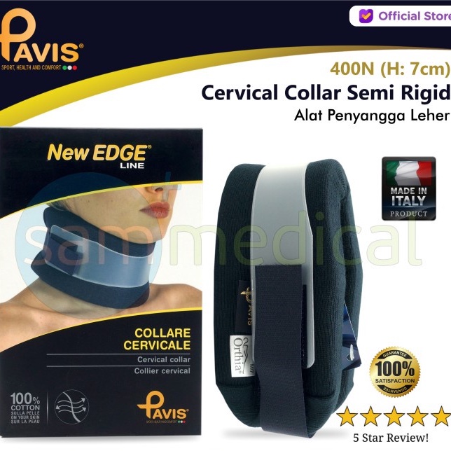 Jual Pavis Cervical Collar Semi Rigid / Penyangga Leher 400N H=7cm ...