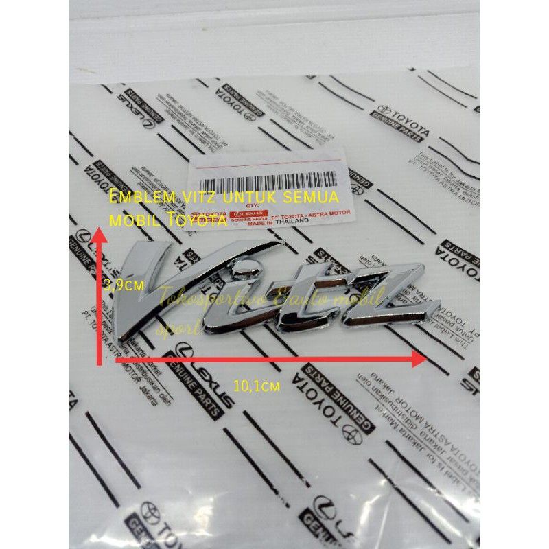 Jual Emblem Logo Lambang stiker huruf Tulisan Toyota Vitz Krome semua ...