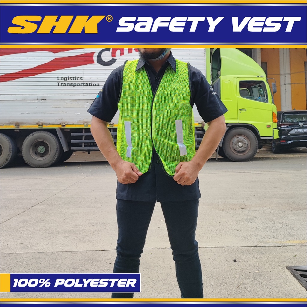 Jual Shk Rompi Proyek Jaring Safety Vest Hijau Scot Lite Size L Shopee Indonesia