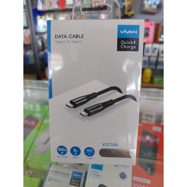 Jual Kabel Data Type C To Usb C Vivan Vcc Led Quick Charge Shopee