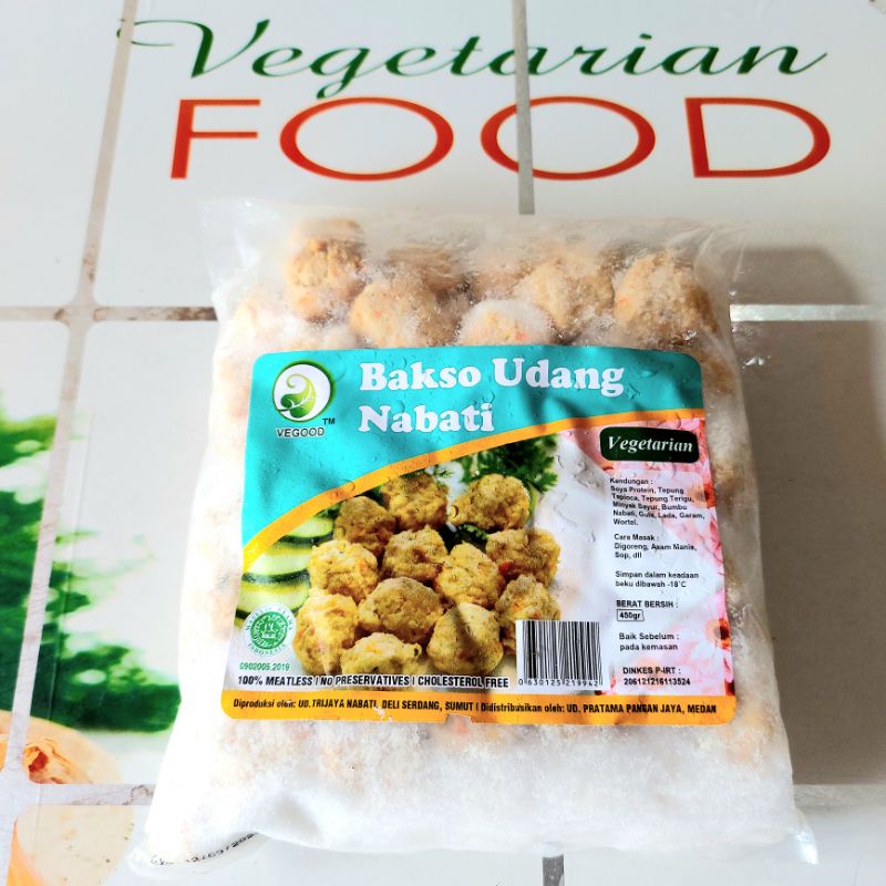 Jual Bakso Udang Nabati 450g Frozen Food Halal Vegan Vegood