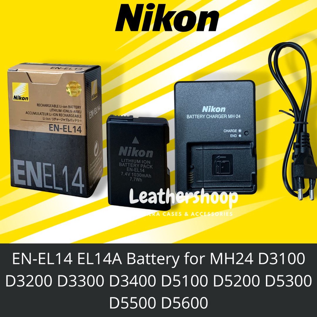 Jual Batterai Nikon ENEL14 untuk Nikon D3100 D3200 D3300 D3400 D5100