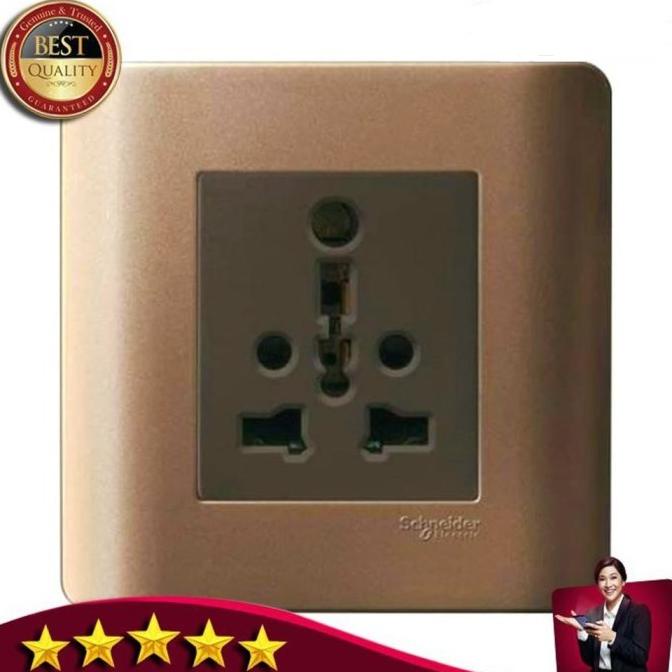 Jual TERMURAH SCHNEIDER ZENCELO INTERNATIONAL SOCKET 16A BRONZE E84426 ...