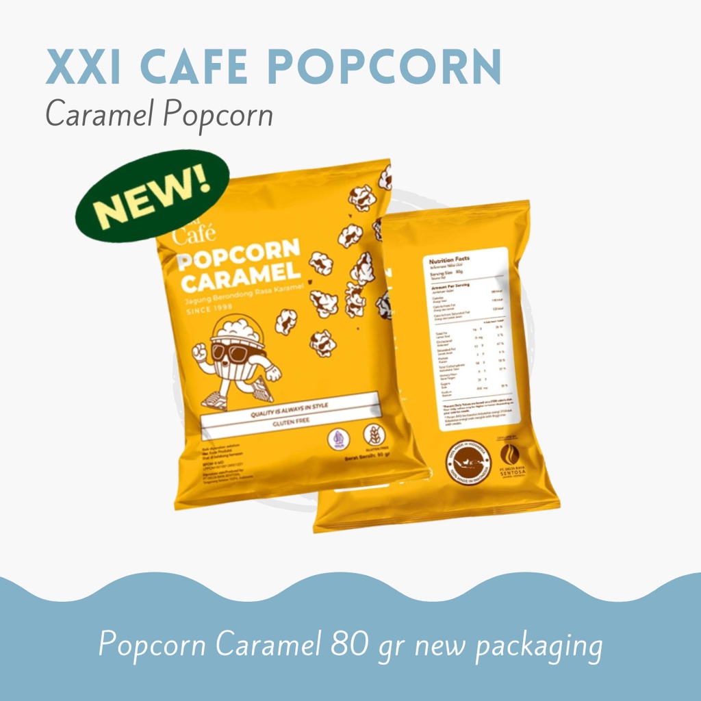 Jual XXI Cafe Popcorn Caramel Popcorn Bioskop 80gr Berondong Jagung