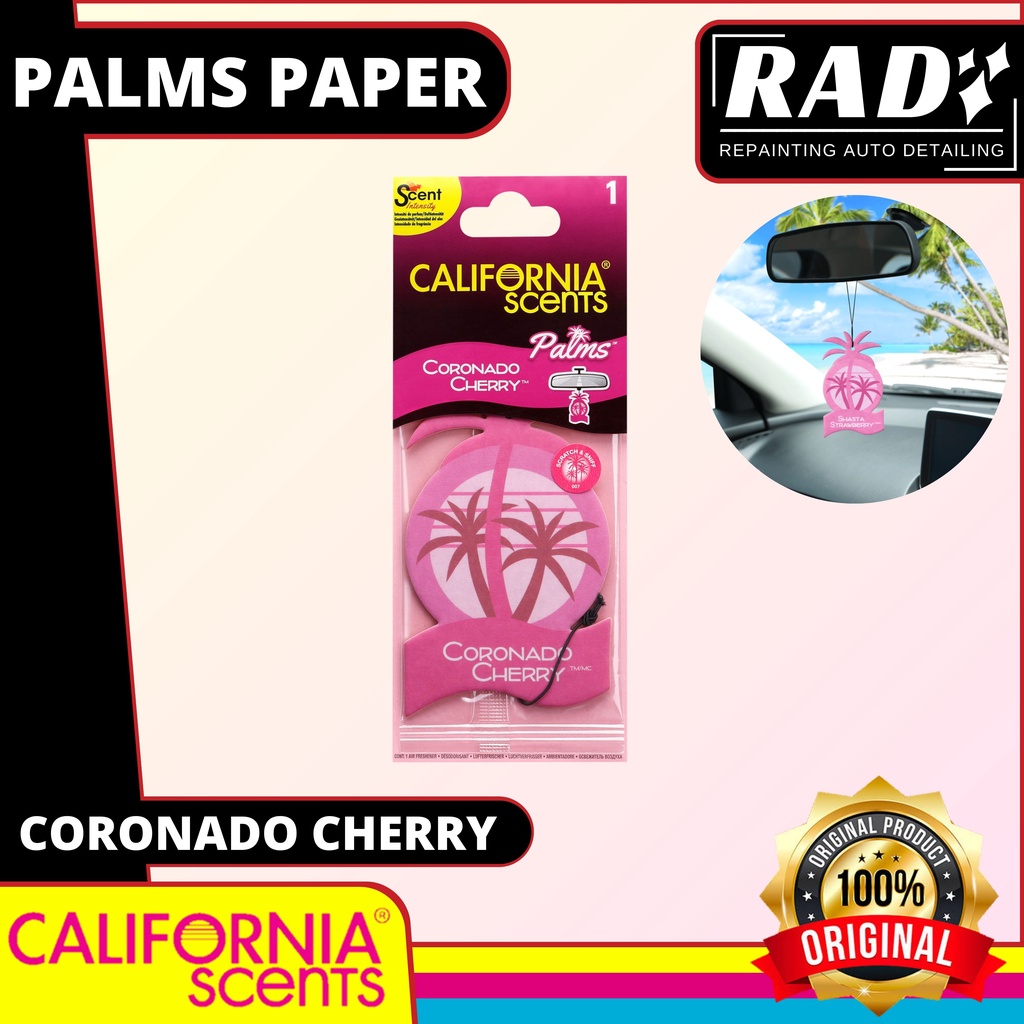 Jual California Scents Coronado Cherry Scent Palms Paper Parfum Mobil