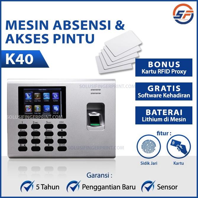 Jual Mesin Absensi Fingerprint / Kartu RFID Proxy K40 Seperti Solution ...