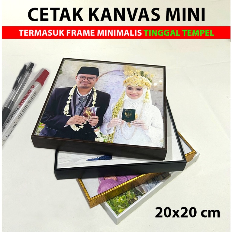 Jual Cetak Foto Kanvas Mini Include Frame Minimalis 20x20 Cm. Tinggal ...