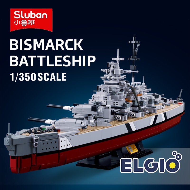 Jual Sluban Bricks Kapal Perang in Bismarck Battleship Perahu