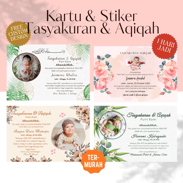 Jual Stiker Aqiqah, Stiker Tasyakuran Kelahiran, Sticker Aqiqahan Bayi ...