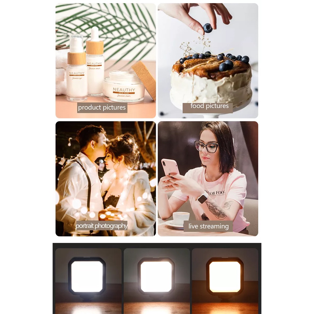 Jual LED Video Light Portable V2 Lampu Lamp Cahaya Terang Sinar Foto ...