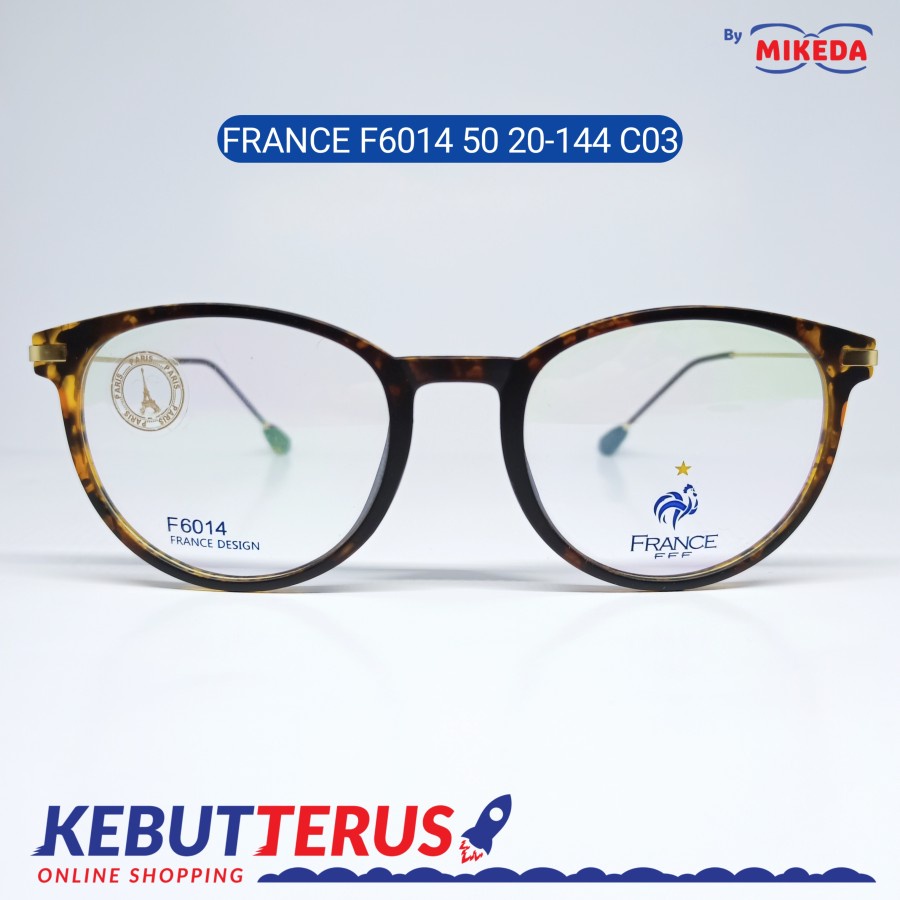 Jual Mikeda-FRAME KACAMATA FRANCE F6014 C3 + LENSA(MINUS/CYLINDER ...
