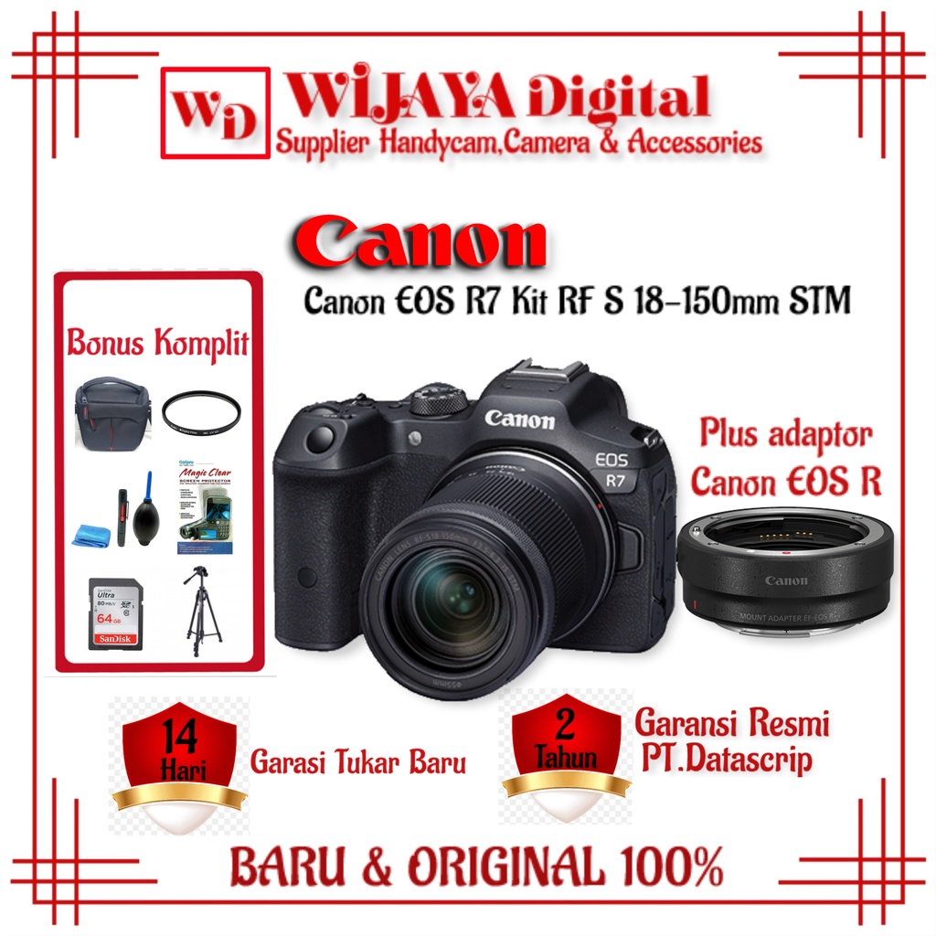 Jual Canon Eos R 7 Body Only & Canon EOS R7 Kit 18-150mm | Shopee Indonesia